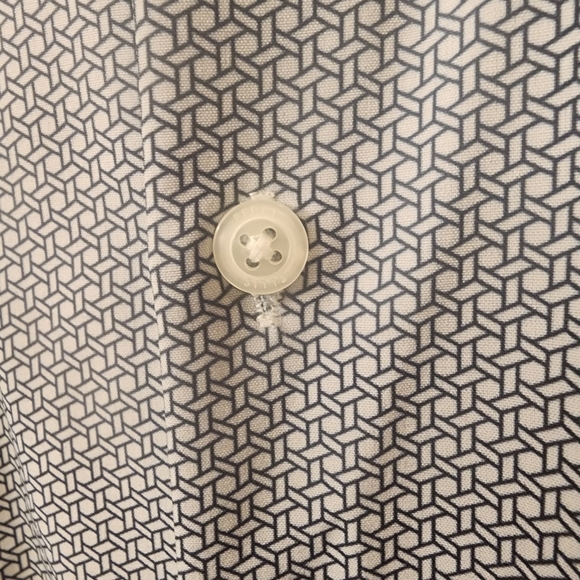 Perry Ellis Motion Slim Fit Geometric Button Down Shirt Mens XXL - Picture 3 of 8